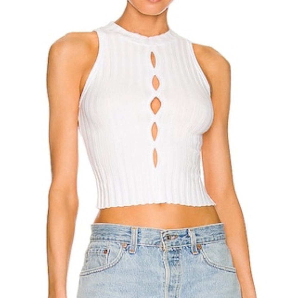 Revolve Cotton Citizen Capri Cut Out Tank in White